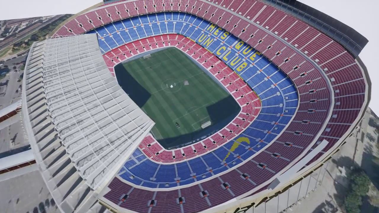 Camp Nou Virtual Stadium Fly-Through
