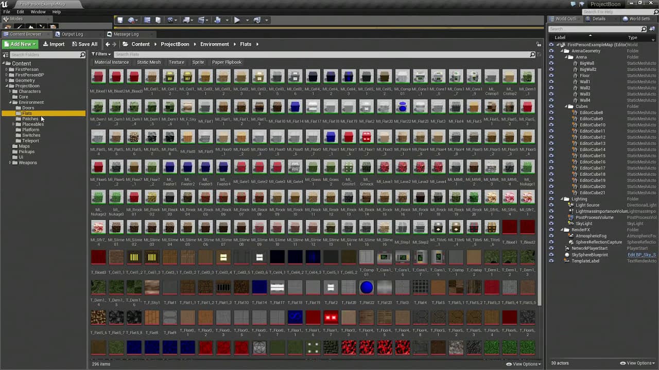 Project Boon - Devlog #4 - Flats, patches and their material instances