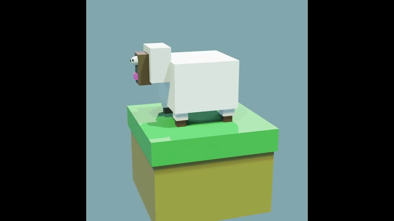 Blender 3D Progress #1 - Low Poly Sheep
