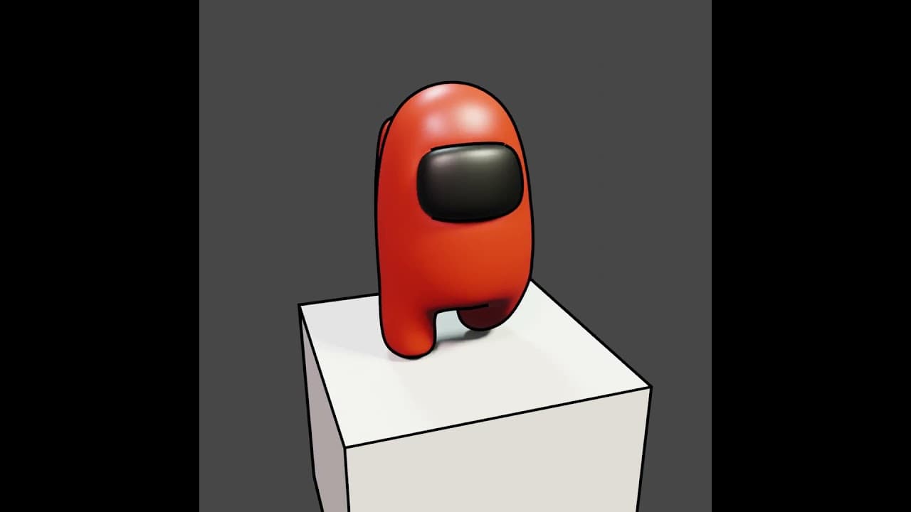 Blender 3D Progress #12 - Animated Among Us Character