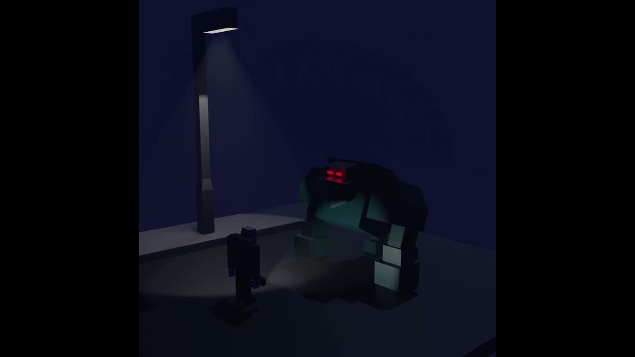Blender 3D Progress #15 - Monster In Dark Street