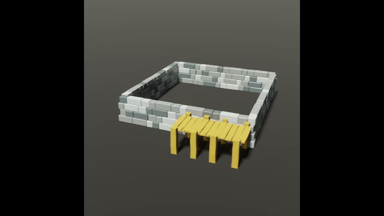 Blender 3D Progress #17 - Walls & Wooden Deck