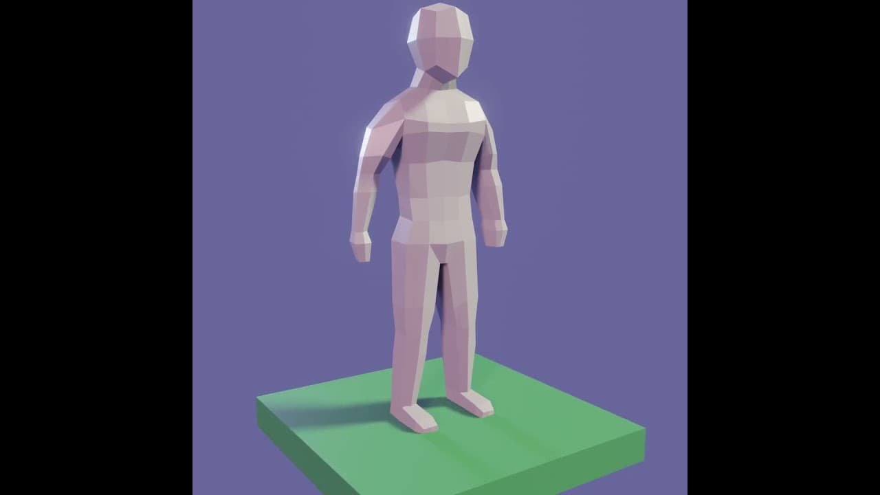 Blender 3D Progress #2 - Low Poly Man