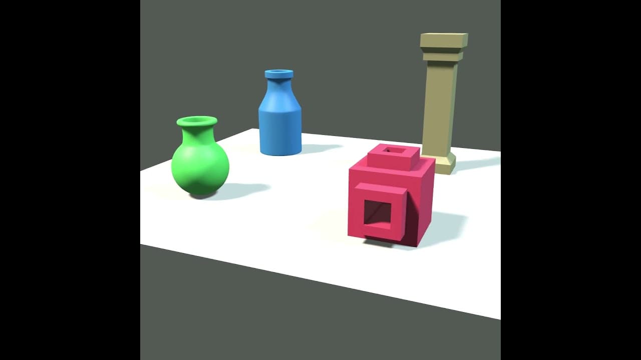 Blender 3D Progress #4 - Four Objects